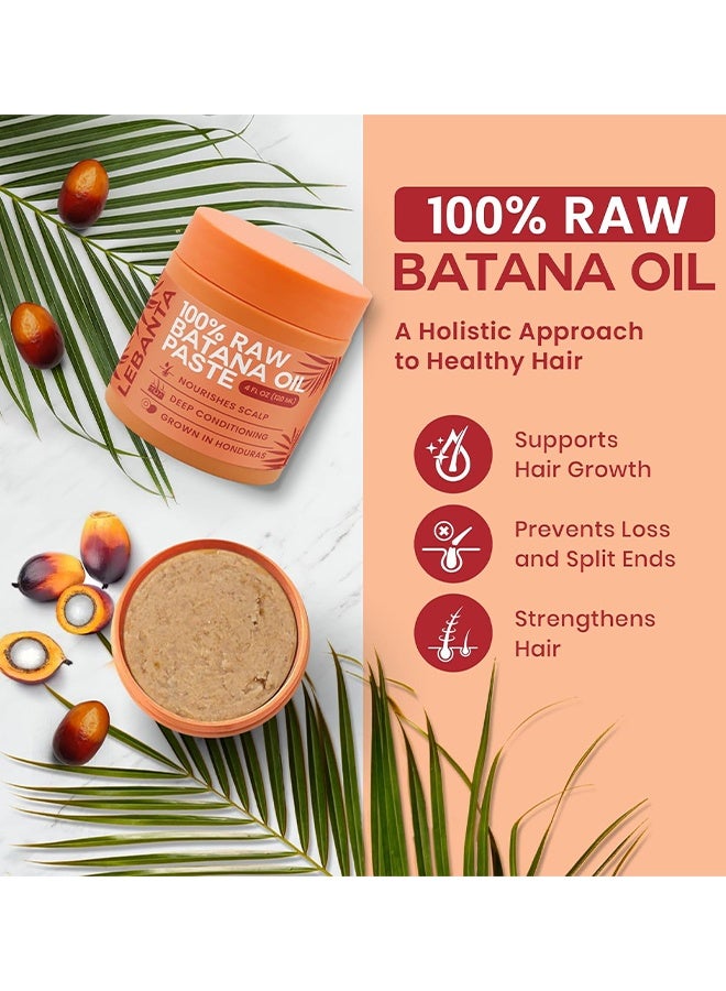 Lebanta Raw Batana Oil For Hair Growth, 100% Pure, Organic Batana From Honduras For Thick and Strong Natural Hair, Unrefined Cold Pressed Cosmetic Scalp Mask Fr Men & Women, Botana Oil Hair Growth Thickening Hair & Radiance Nourishment Skin, 120ML - Image 2